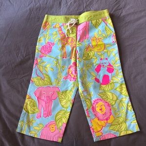 Lilly Pulitzer San Diego Zoo pants Girls sz 14